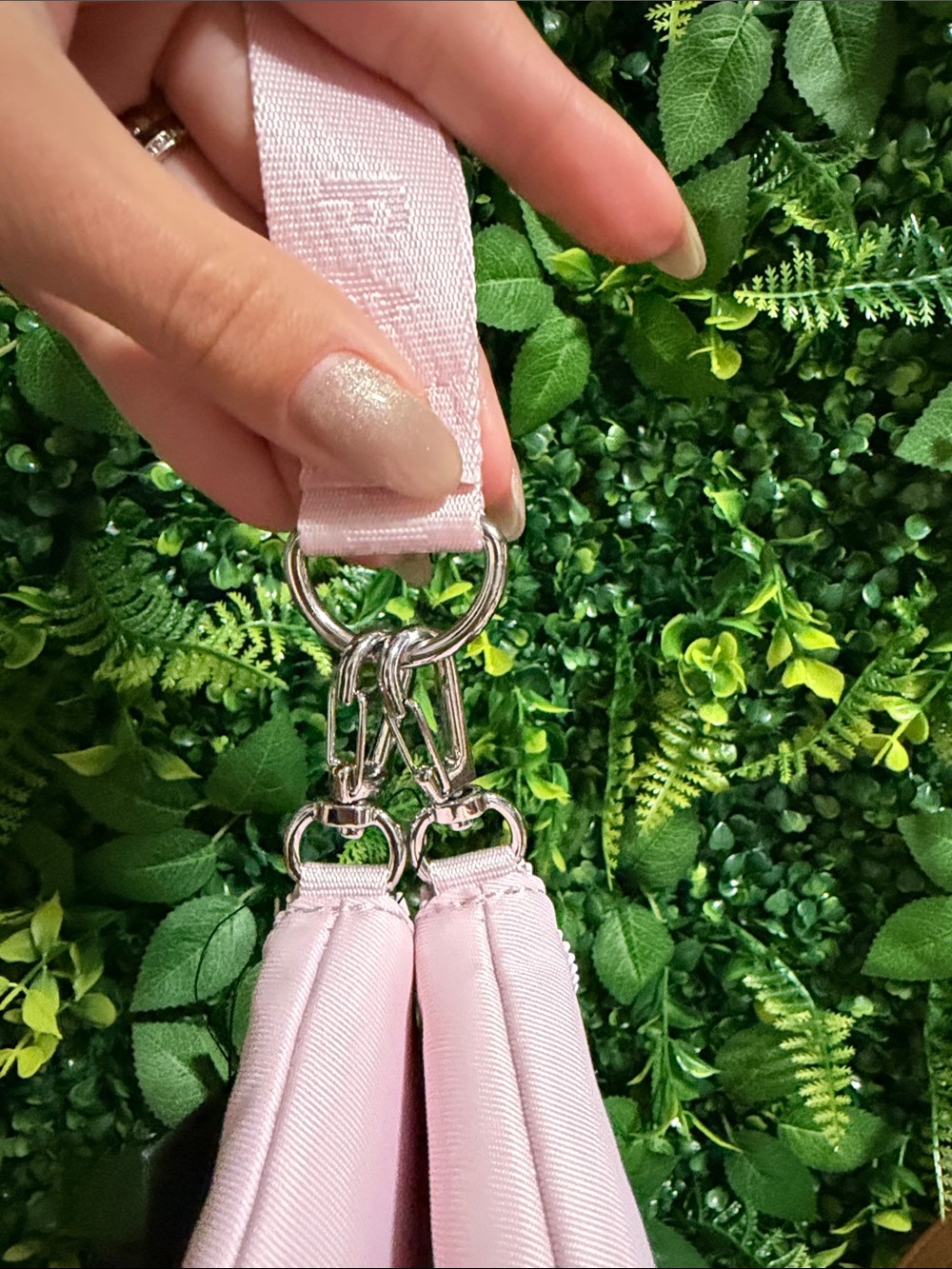 Fabletics Pink Double Pouch Wristlet - Picture 7 of 7